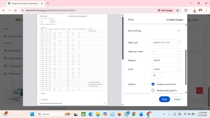 Guru MAN 1 Bungo Lembur Selesaikan Pelaporan E-Kinerja dan Rekapitulasi Presensi